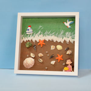 Super Dealt Handmade DIY Mosaic Ocean Painting Space Frame Making 3D Puzzle Kit for Children under 11 Years Old Boys And Girls