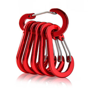 6Pcs Aluminum Alloy Carabiner Keychain Outdoor Camping Climbing Snap Clip Cycling Hiking Lock Buckle Hook Fishing Accessories