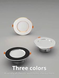 LED Downlight Ceiling Light 5W/7W/9W/12W Lampu LED Tricolor Dimming Pin light Room Round Panel Light Down Light LED Lampu siling LED Downlight 5W/7W/9W/12W Lampu LED Tricolor Dimming Pin cahaya bilik pusingan Panel cahaya turun cahaya LED
