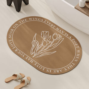 Bathroom Mats Soft Diatom Ooze Water-Absorbing Quick-Drying Non-Slip Mat Light Luxury Kitchen and Toilet Bathroom Entrance Door Mat