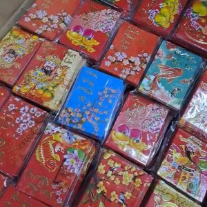 Xấp 38 bao Lì Xì nhỏ Trung Quốc  7X10cm