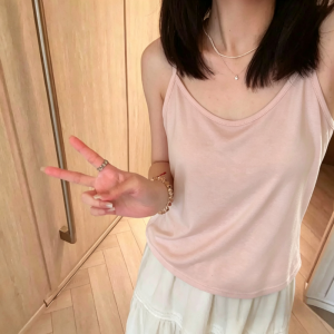 QIAOCHENXIAN | Plus Size Snowflaky Cotton Spaghetti Strap Sleeveless Top