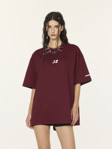 Quick Dry Cool Feeling Short Sleeve Mens T-shirt for Couples Sorona Material Summer Trendy Top Loose Fit Embroidered Youth Popular