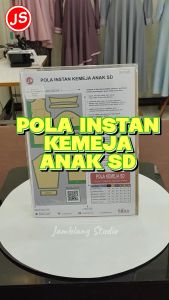 Pola Instan Seragam Kemeja SD [ Pola Baju Jamblang Studio ]