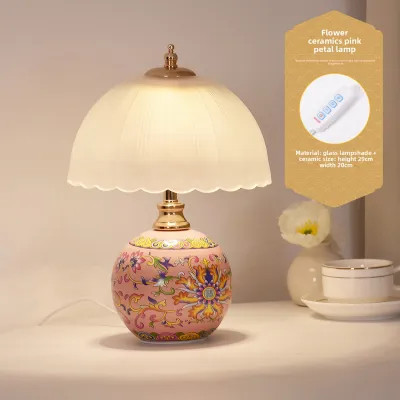 YOULIMEIJIA | Retro High-end Bedside Lamp with Ceramic Style
