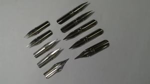 (HB05)5Pcs Retro Dipped Tip G Nib Metal English Calligraphy Stationery Office School Supplies Writing Supplies