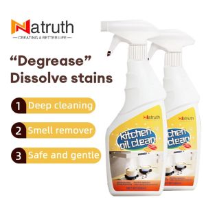 NATRUTH 500ML kitchen oil stain cleaner spray to remove grease stubborn stains pan washing range hood wall household cleaning detergent