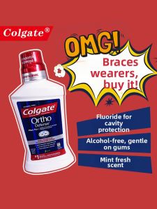 Colgate | Orthodontic Mouthwash Fluoride Remove White Spots Remineralization 500ml