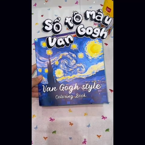 Sổ Tô Màu Van Gogh Style Coloring Book Nghệ Thuật 24 Tờ Khổ 20x20cm LIM DIY