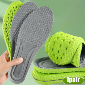 พื้นในรองเท้ากีฬาสำหรับผู้ชายผู้หญิงระบายอากาศที่สะดวกสบายระงับกลิ่นเหงื่อพื้นรองเท้าหนาดูดซับแรงกระแทกยืดหยุ่นสูงกำมะหยี่