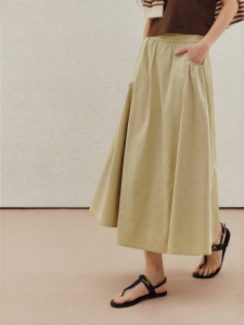 INMAN | Casual Versatile High Waist A-Line Hip-Concealing Loose Utility Autumn Winter 2026 New Midi Skirt