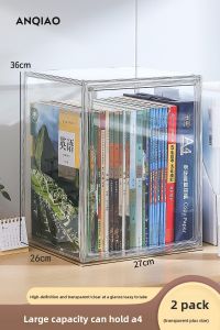 WEIAI | Multifunctional Bookshelf Organizer Display Acrylic Dustproof