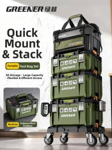 GREENER | Stackable Combination Tool Box Suite Durable