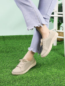 Comfortable Breathable Fly Knit Womens Shoes Versatile Casual Wide Foot Fat Foot Friendly Lightweight Anti-Slip Mom Shoes