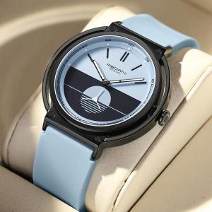 ผู้ชายแฟชั่นนาฬิกาควอตซ์ซิลิโคน สายคล้อง สไตล์ลำลอง แบรนด์ เรียบง่าย การออกแบบนาฬิกาข้อมือกันน้ำพร้อมกระจกมิเนอรัล