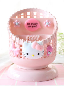 Cute Cartoon Girl Pen Holder Office Storage Box Multi-Functional Student Childrens Desktop Ornaments Pink Korean Style