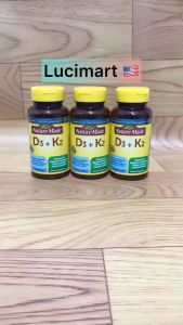 Viên uống Vitamin D3 + K2 Nature Made hũ 30 viên [Hàng Mỹ]