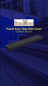 Durawood Papan Kayu Wpc Side Cover GW031 Teak 240x5.5x1.5 Cm Hitam