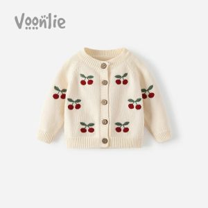 VOONLIE | Áo Cardigan Len cho Bé Gái Mùa Thu và Xuân