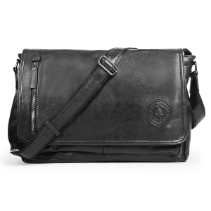 School College Canvas PU Leather Men Sling Bag Man Crossbody Bag W004