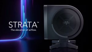 STRATA Compact Oscillating Tower Fan with Remote