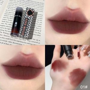 Gothic Brown Black Matte Lip Mud Dark Velvet Lipstick Long Lasting Soft Transfer Proof Punk Gothic Lipstick Makeup Cosmetics