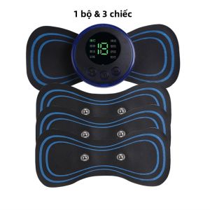 Miếng Dán Massage Cổ Điện EMS 19 Cấp Độ Kích Thích Cơ Dạng Gel Di Động Giúp Thư Giãn Cổ Và Giảm Mệt Mỏi