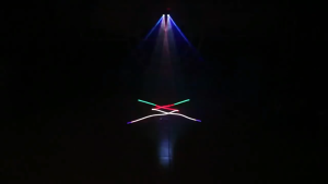 ORI Alien Lampu Disco laser sensor suara musik sorot panggung LED RGB DMX 60W - EQ-60W