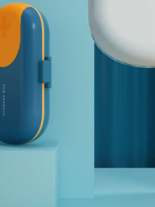 [Datz] Portable Medicine Cutter Container Tablet Dispenser With Pill Cutter Pill Box 切药器 药盒 Bekas Ubat - TV17