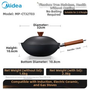 Midea | Nonstick Zero Coating Round Bottom Wok