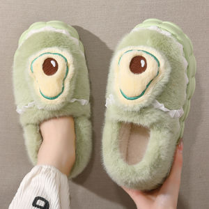 รองเท้าแตะผ้าฝ้ายฤดูใบไม้ร่วง/ฤดูหนาว 2024 ใหม่สำหรับผู้หญิงในบ้าน รองเท้าแตะขนหนา รองเท้าแตะผ้าฝ้ายแบบมีหัวรองเท้า สวมใส่สบาย ระบายอากาศได้ดี