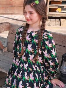 PPTOWN | New Long Sleeve Floral Childrens Dress