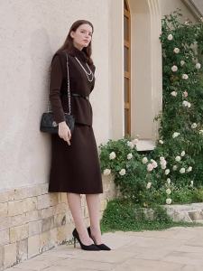 Koradior | Wool Two-piece Dress with Vest