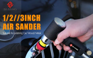 SI FANG 25mm 50mm 75mm Random Orbital Sander Car Pneumatic Polisher 1/2/3inch Mini Right Angle Air Sander Sanding Tool High Speed Air Grinder Tools for Metal Wood Auto Body Work