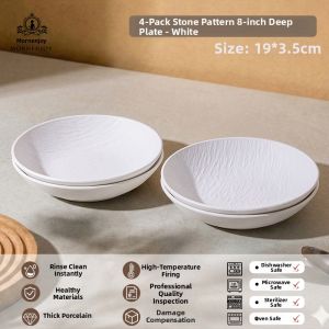mornenjoy | Japanese Underglaze Colored Plates Black White