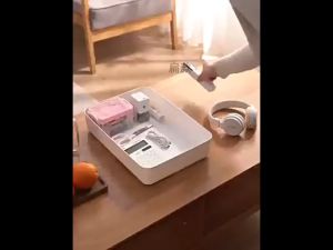 🇸🇬 Ready Stock Stackable Storage Box Dustproof With Lid Makeup Toys Home Cabinet Organizer Kitchen Sorting Container