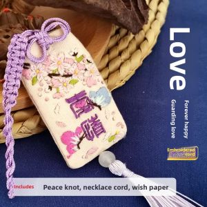 Simple Handmade Embroidery DIY Material Kit Lucky Charm Happiness Assurance Gift for Boyfriend Sewing Crafts Kit