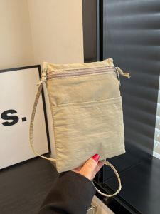 Casual Crossbody Mini Square Bag Versatile Mobile Phone Bag in Simple Japanese Style Single Shoulder Bag for Young Adults