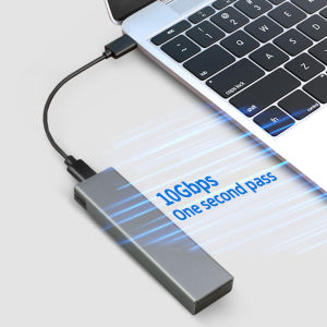 M.2 NVMe Sata giao thức kép Ổ cứng lưu trữ thể rắn Adapter bao vây 2TB SSD hộp 5/10gbps Hỗ trợ UASP và TRIM hợp kim nhôm cho 2230/2242/2260/2280 SSD