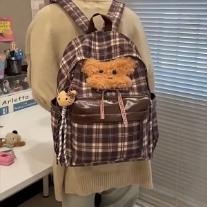 Mismi Zelda Bag Tas Ransel Wanita Stylish Cute Korean Style School Backpack Perempuan Trendy - 43Z