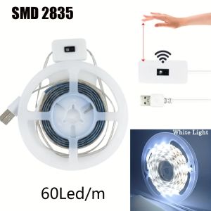 Smart USB Led Strip Light SMD2835 5V Motion Sensor Hand Scan ON OFF Control Backlight Tape for TV Kitchen Cabinet Wardrobe