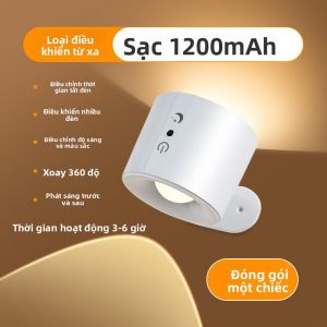 Đèn Tường LED Điều Khiển Từ Xa Sạc Không Dây cho Đọc Sách Bên Cạnh Giường