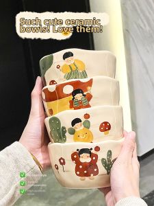 XIAOHUANGLU | Cute Multi-use Ceramic Bowl with Spoon