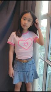 Setelan Rok Anak Perempuan Plisket DENGAN IKAT PINGGANG Love