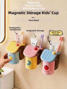 UKOBT | Antibacterial Anti-mold Magnetic Wall Mounted Toothbrush Holder 1 Set