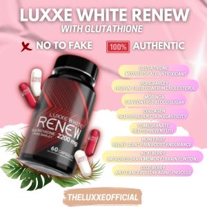 Luxxe White Renew With Glutathione 2200mg 60 capsules With Berries 100% Authentic