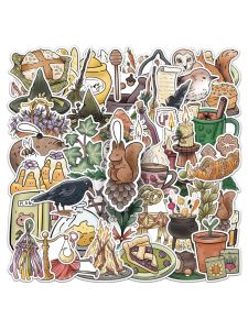 New 2025 Magic Cartoon Cute Forest System Graffiti Decorative Stickers Waterproof DIY for Luggage Notebook Tablet Laptop