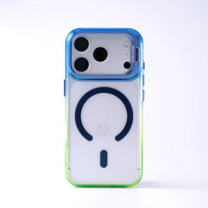 Camera Stand Magnetic Phone Case For iPhone 17 16 15 14 13 Pro Max For MagSafe Transparent Hard Back Cover with Lens Stand For iPhone 17 Air 16 15 14 Plus Gradient Clear Shockproof Protection Casing