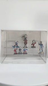 ISSI-DIARY Pop Mart Display Box LED Acrylic Blind Box Organizer Magnetic Stackable Showcase for Labubu Action Figure