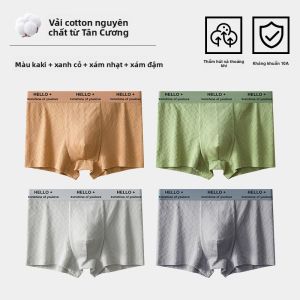 Quần lót nam MiiOW Catman bằng cotton cạp vừa kháng khuẩn thoải mái - mùa hè 2025